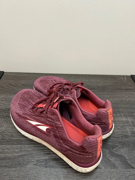 Altra Maroon Knit Running Sneakers with Orange Inner - Picture 1 of 6